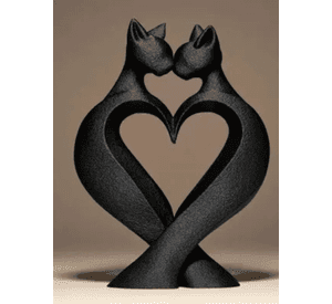 Decoración Minimalista - Gato corazón