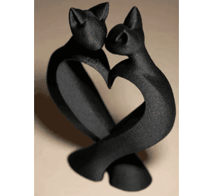 Decoración Minimalista - Gato corazón