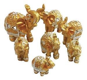 Estatua Decorativa Familia Elefante Animales 7 Piezas Jhn