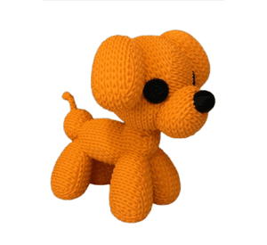 Figura Decorativa- Perro de Globo Tejido