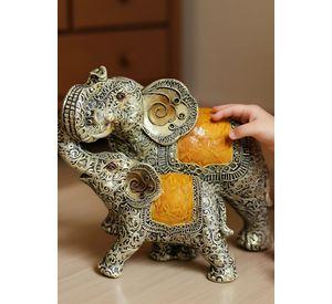 Figura Decorativa Elefante Vintage Adorno Estatua Jhn