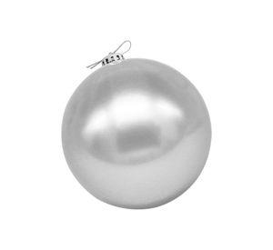 Esfera navideña brillante de 15 cms color plata<