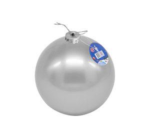 Esfera navideña brillante de 15 cms color plata<