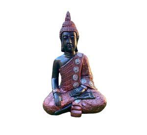 Buda Meditación Mudra Bhumisparsha Black/Red 50 cm