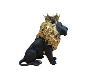 Figura Coleccionable Estatua León Sentado Decoración Jhn