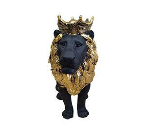 Figura Coleccionable Estatua León Sentado Decoración Jhn