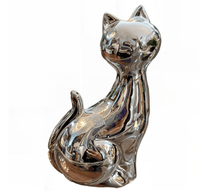 Set de 2 Estatuas Gatos Adorno Minimalista Decoración Jhn