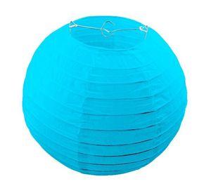 DECO LAMPARA PAPEL CELESTE 25CM X1 UNI