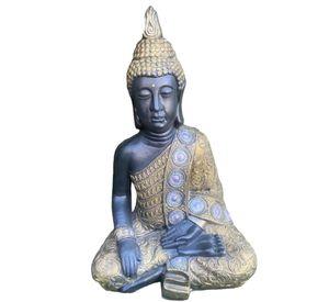 Buda Meditación Mudra Bhumisparsha Golden / Black 50 cm