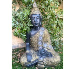 Buda Meditación Mudra Bhumisparsha Golden / Black 50 cm