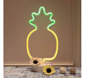 Lampara Piña LED Neon Fiesta Decoracion Habitacion Lau