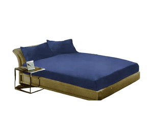 Sabana polar 2 plazas diseño liso color azul