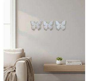 Set 3 Mariposas Figuras Decorativas Pared Estilo Vintage Jhn