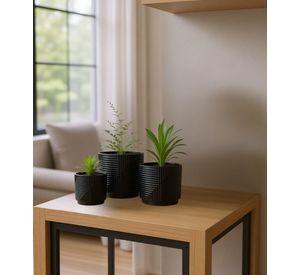 Set 3 Macetero Decorativo Diseño Geométrico Hogar Adorno Jhn