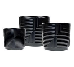 Set 3 Macetero Decorativo Diseño Geométrico Hogar Adorno Jhn