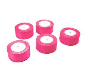 CINTA SATIN 4CMX22.8M 5PCS ROSADO CHICLE X1 UNI