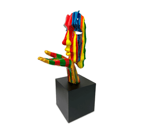 Adorno Deco Escultura Rostro Abstracto Blowing Kisses 55 cm