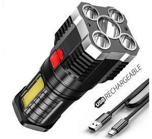LINTERNA RECARGABLE DE ALTA POTENCIA 4 FOCOS LED