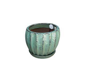 Maceta Hosse 20 Azul Capri con plato