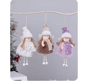 trio de Colgante de ángel con bufanda y gorro