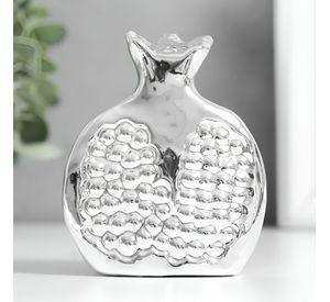 Set 3 Escultura Figura Fruta Decoración Mesa Plateado Jhn