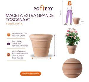 Maceta Extra Grande Toscana 62cm Terracota