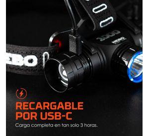Linterna Frontal Recargable NEBO BLUELINE 1000 Lúmenes