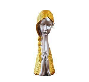 Figura Decorativa Niña Rostro Adorno Hogar Estatua Jhn