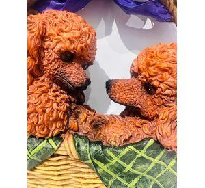 Figura Decorativa Colgante 2 Perritos 30cm