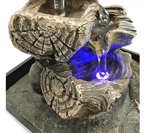 Decoración Cascada Fuente de Escritorio 4 Niveles con Luces LED