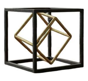 Estatua Figura Decorativa Geométrica Adorno Hogar Cubo Jhn