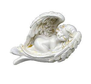 Set 2 Estatuas Angeles Resina Jardin Decoracion Hogar Lau