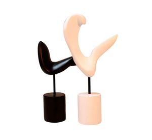 Figura Decorativa Hogar Adorno Negro 2pcs
