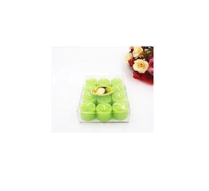 PACK 12 MINI VELAS ROMANTICAS VERDES 3.5 CM