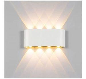 Aplique 8 Focos Blanco  LED Exteriores Pared Calida Lau