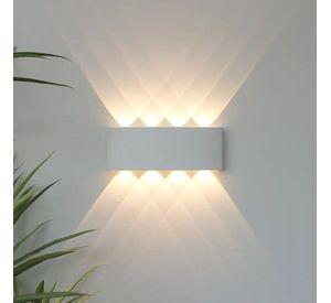 Aplique 8 Focos Blanco  LED Exteriores Pared Calida Lau