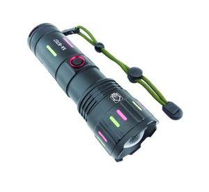 Linterna LED AX-B707 Aluminio Zoom USB Carga Digital