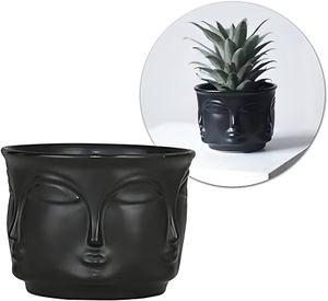 Maceta Plantas Cactus Ceramica Forma Cara Decorativo Lau