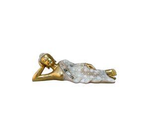 Figura Decorativa Estatua Buda Acostado Meditación Jhn