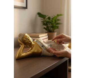 Figura Decorativa Estatua Buda Acostado Meditación Jhn