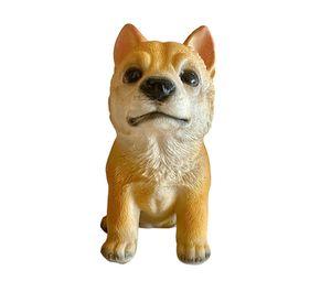 Adorno Figura De Perro Decorativa Cachorros 19 cms
