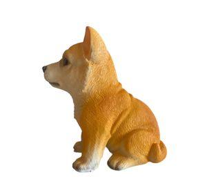 Adorno Figura De Perro Decorativa Cachorros 19 cms