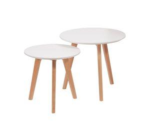 SET 2 MESAS LATERALES EAMES BLANCA