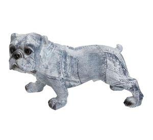 Adorno resina perro jean 26x13x13 cm. Unico