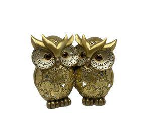 Figura Decorativa Pareja Búhos Daurat
