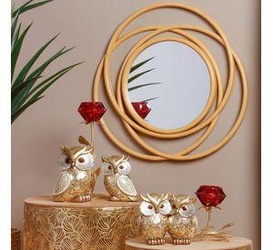 Figura Decorativa Pareja Búhos Daurat