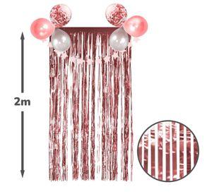 CORTINA METALICA DELGADA ECO ROSE GOLD 2MT X1 UNI