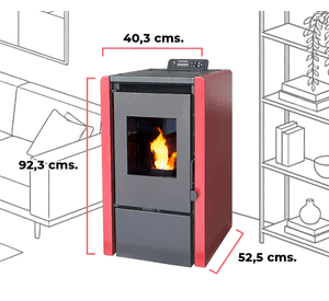 Estufa Pellet 6 2 KW 100 m2 WiFi Burdeo