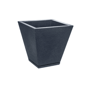 MACETERO FLORIDIS ZURIQUE GRAFITO 34CM CON PLATO