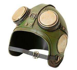 Adorno metal casco 15x15x14 cm. Unico